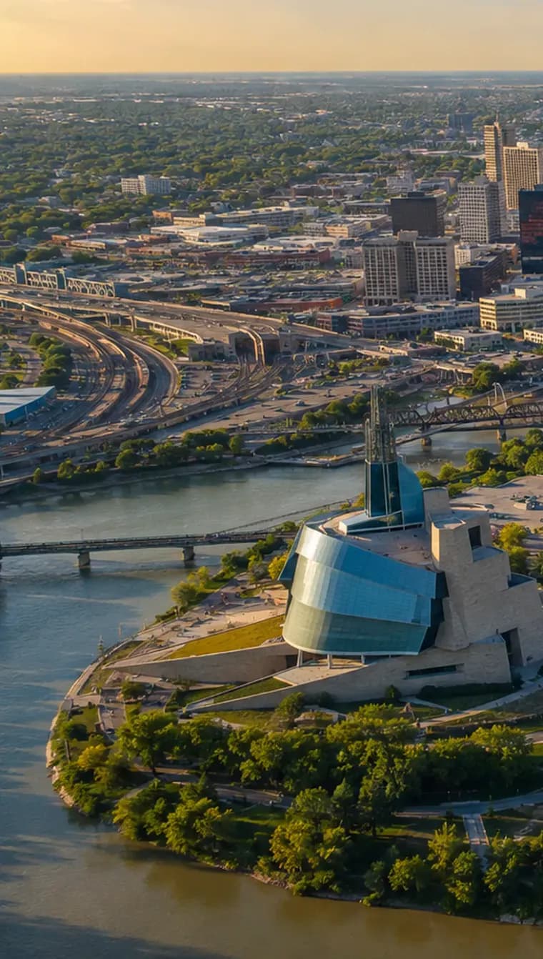 The Winnipeg riverfront